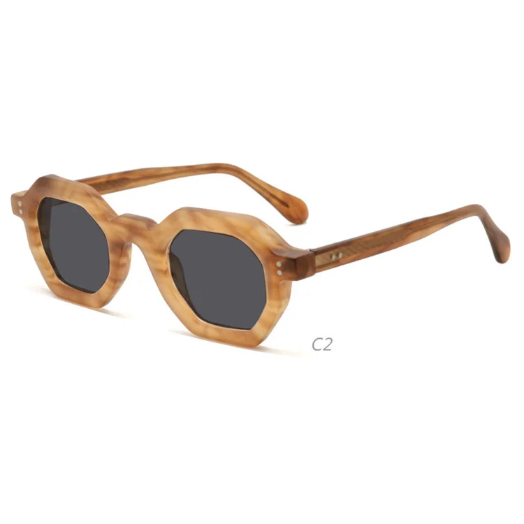 

2024 High Quality Custom Logo Wholesale Custom TAC Polarized Acetate Sun Glasses Vintage Square Shades Thick Acetate Sunglasses