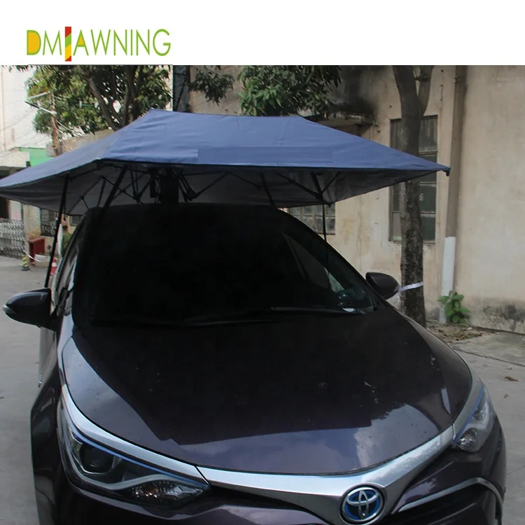 

China factory supply folding sun cover parking shelter car umbrella shade, Blue, silver,black