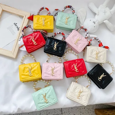 

2021 New Mini Children's Messenger Bag Baby Gilr Crossbody Bag Cute Princess Pearl Shoulder Bag