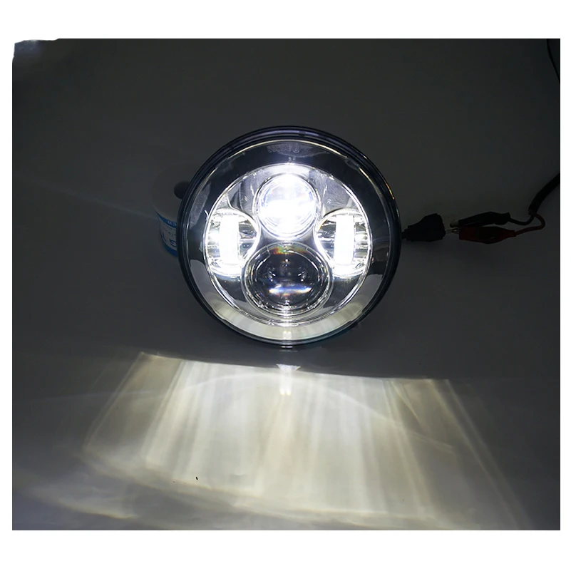 Phare Moto LED Round 5.75" 45W - Projecteur Haut/Bas Faisceau H4 Aluminium IP67
