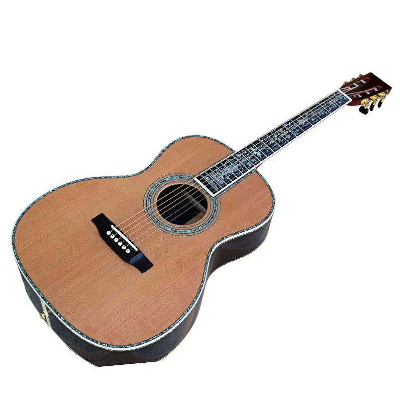 

Flyoung Red Brown 41 Inch Acoustic Guitar 00045 Model Top Solid classical guitar Custom Made