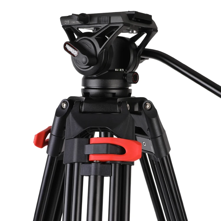 

Coman aluminium stable tripod for video cameras tube with new head Q5S 1890mm height 3-section