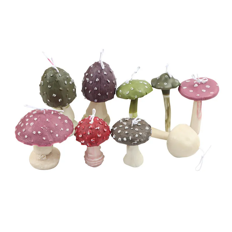 

GC DIY moule bougis 9 children's puzzle painted gypsum INS plastic aromatherapy mushroom silicone candle molds