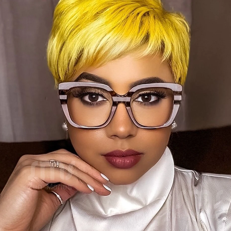 

05165 Women Oversized Square Glasses For Computer Anti Blue Light TR90 Eyeglasses Fashion Eyewear Spring Leg Optical Frames
