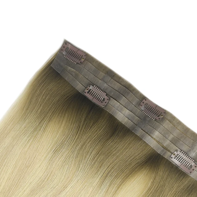 

Invisible halo hair extensions PU tape halo hair extensions human hair double drawn halo extensions