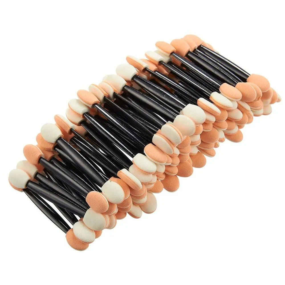 

New double-head makeup sponge applicator set mini eyeshadow brush, Black