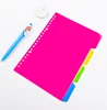 Hot sale Amazon plastic PP file tab divider A4 decorative index cards for promotional