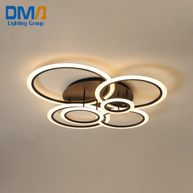 Modern remote control dimmable decorative ceiling surface mounted LED light fixtures