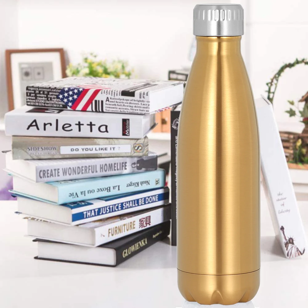 

500ml Cola Shape Bottle Insulated Vacuum Flask Stainless Steel Sport Water Bottle, Customized color