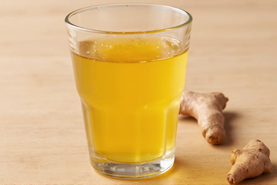 Turmeric ginger shot ingredients including fresh turmeric root, ginger root, lemon, and black pepper