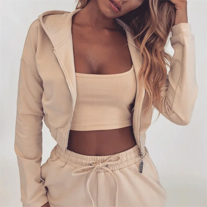 Autumn Two Pieces Set Hoodie Top And Pant Tracksuit Set Elastic Waist Leisure 2 Piece Set Women Outfits Y12503