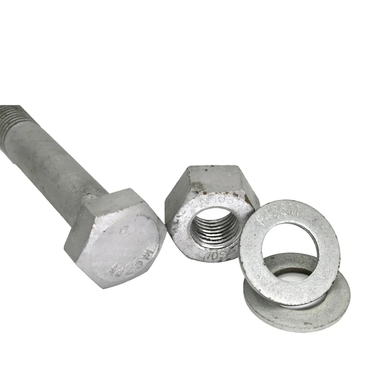 
High Strength Grade 8.8 10.9 M22 Tension Galvanized Hdg And Nut Gr A193 B7 Stud with 2H Astm A325 Heavy Hex Structural Bolt 