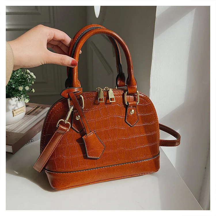 

Wholesale 2022 bolso sacs Female Shoulder Bag Women Shell Crocodile Pu Leather Small Tote Hand Bags Ladies Purse And Handbags, 11colors