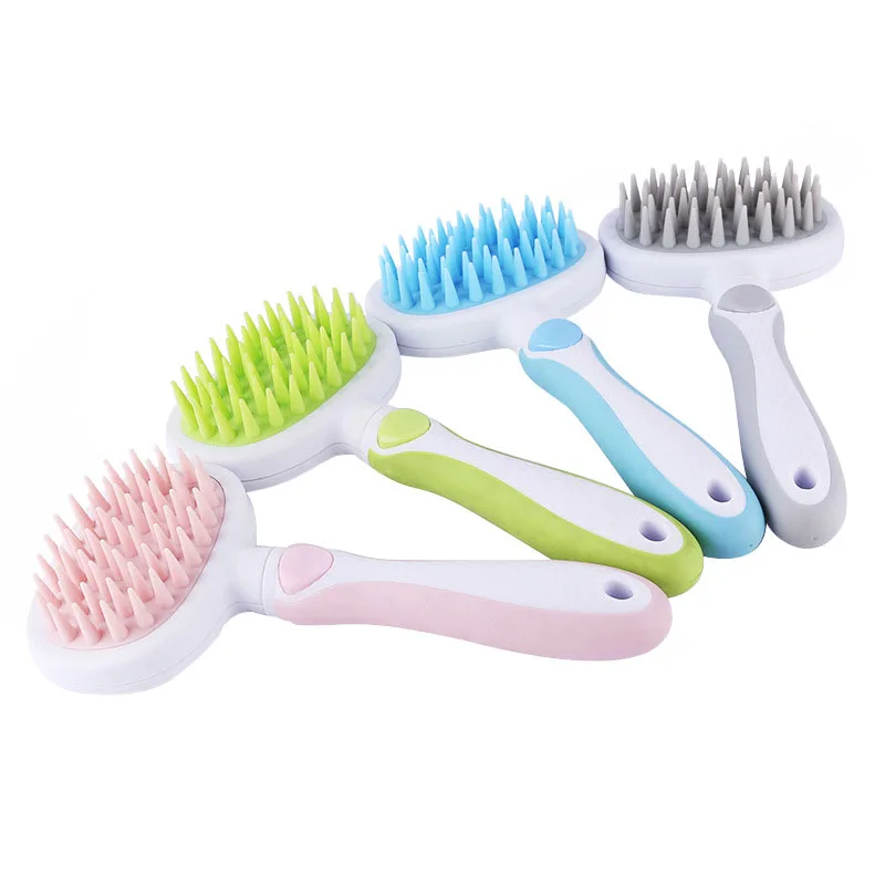 

Wholesale Pet Massage Bath Brush Cat Dog Hair Remover Brush, Gray/pink/blue/green