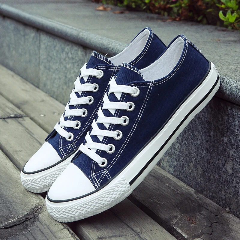 

size 46 mens designer simple outdoor black navy canvas rubber sneakers shoes