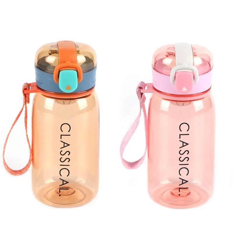 

450ML BPA Free Portable Plastic Water Bottle transparent PC plastic material cup children custom logo color packing, Customized color