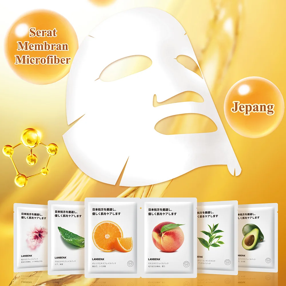 

Amazon hot sell private Label Korea Moisturizing Sheet Fruit Beauty Face Mask Skin Care Whitening Korean Collagen Facial Mask