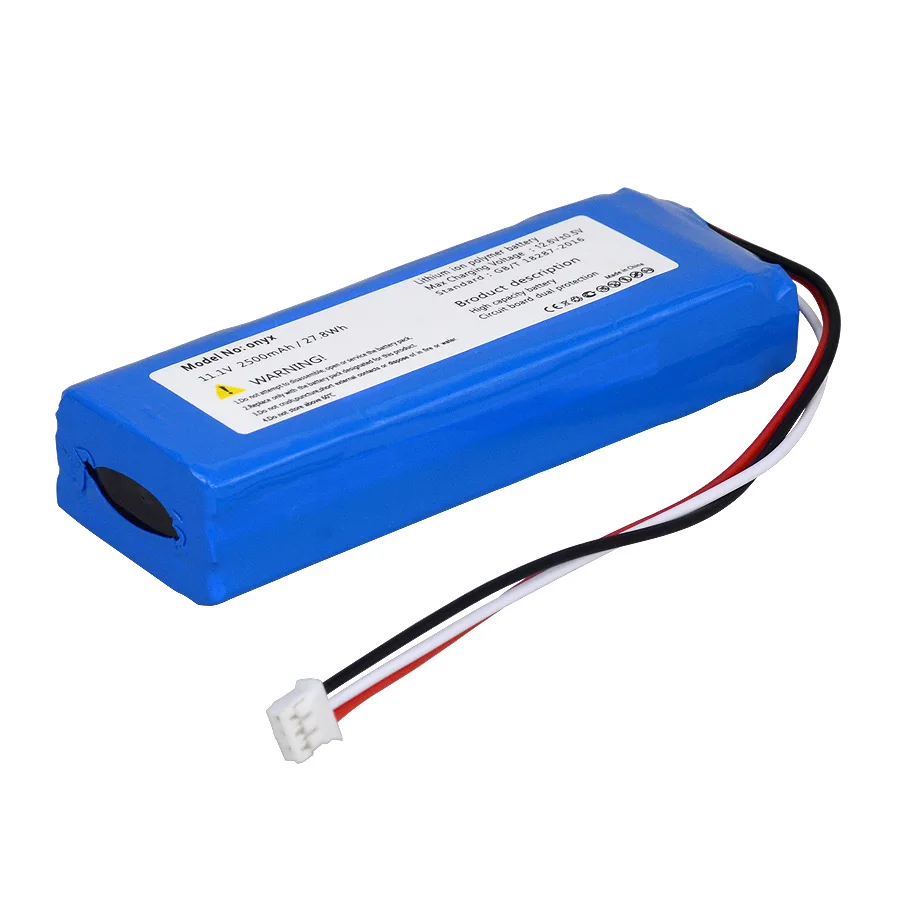 

11.1V 2500mAh 27.8Wh Lithium-ion polymer PR-633496 replacement battery for harman kardon onyx battery, Blue pvc