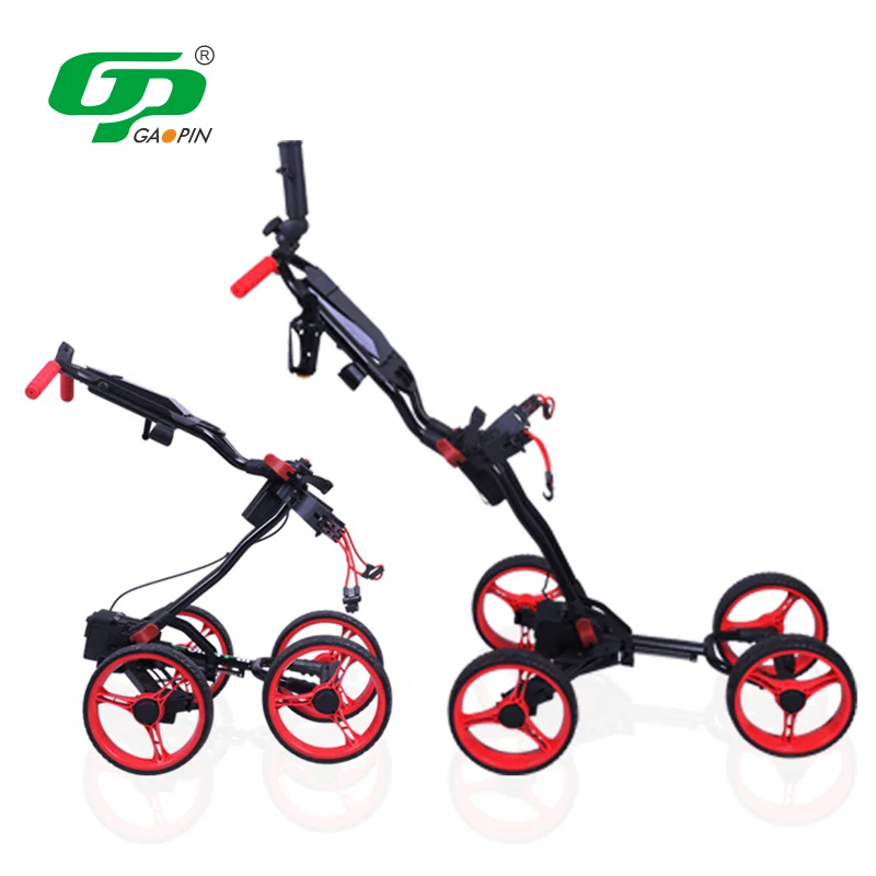 

New Design Popular Product One Key Electric Folding Golf Trolley Light Weight Golf Cart, Black,red custom