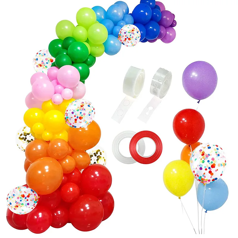 

multicolored confetti balloons birthday party decorations Colorful Balloon garland Arch Set For Kids Party