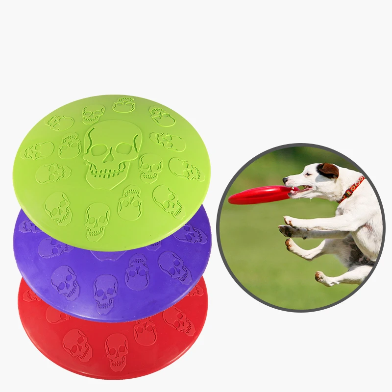 

Hot Sale Toys Interactive Toy Ultimate Silicone Pet Dog Play Toy Flying Disc for dog cat, Colorful