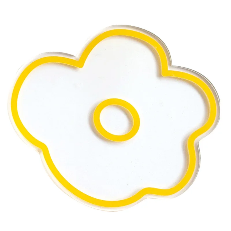 

2020 Korean Transparent Unique Flower Acrylic Coaster For Drink, Stocked