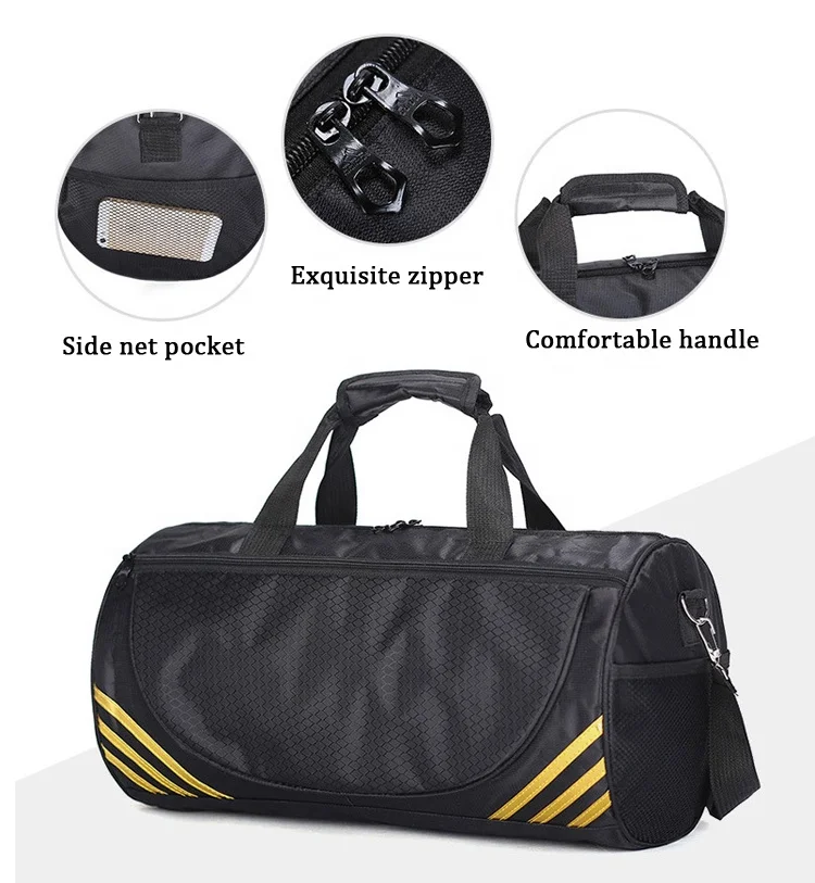 High quality travel gym bag waterproof sneaker duffle bag with adjustable shelves for independently shoes