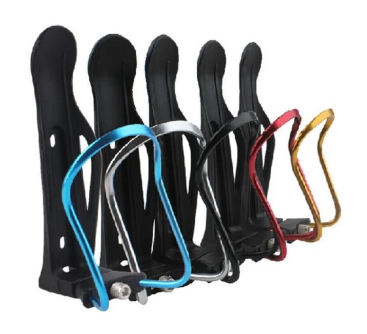 

High-end bicycle adjustable bottle cage Water bottle holder Water cup holder Aluminum alloy plastic bottle holder, Black/blue/red/yellow/silver