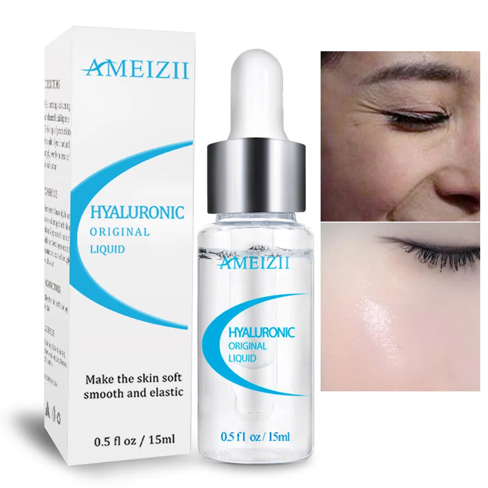

AMEIZII Private Label Hyaluronic Acid Serum Anti Aging Face Collagen Skin Care Moisturizing Whitening Vitamin C Vitamin E Essenc