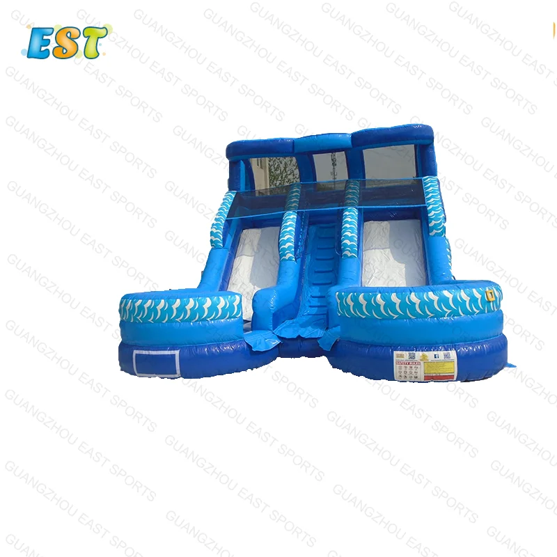 

Commercial double lane tropical palm tree inflatable Water Slide with pool For kids and Adult water slide for Amusement Park, As the picture or customized