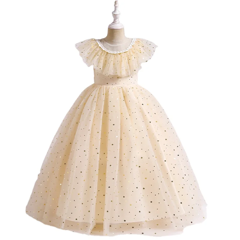 

2021 high quality new sleeveless long lace baby girls princess dress ball gown, Picture shows