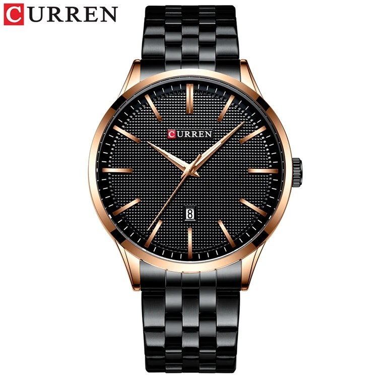 CURREN 8364 Trending Japan Movement Watches For Men Luxury Stainless Steel Calendar Wrist Watch Shop Online, As picture
