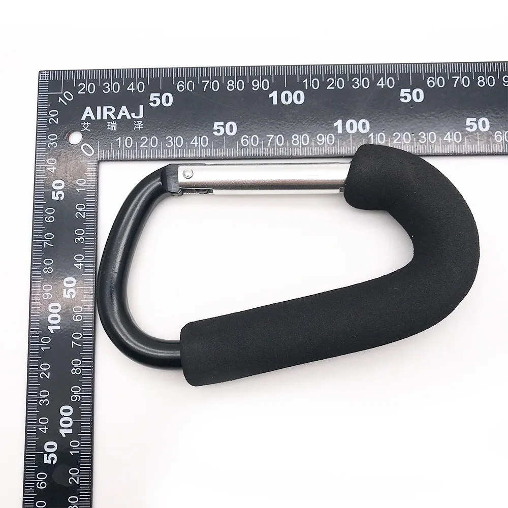 BT-S588 Multi Hook Aluminum 6061 Oversized Decoy Rig Carabiner Baby Stroller Hook Custom Camping Snap Black Carabiner