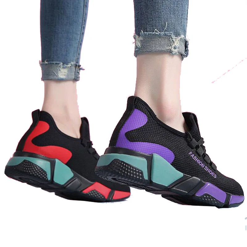 

casual sports shoes Woman Cheap Breathable Custom Homme Sock Shoes Walking Sports Shoes Ladies Wedge Sneakers