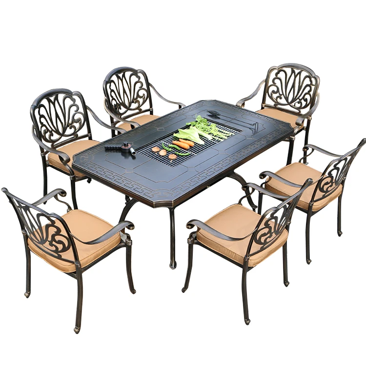 Rochester Bbq Charcoal Outdoor Furniture Set With Bbq Table Buy Outdoor Bbq Charcoal Table