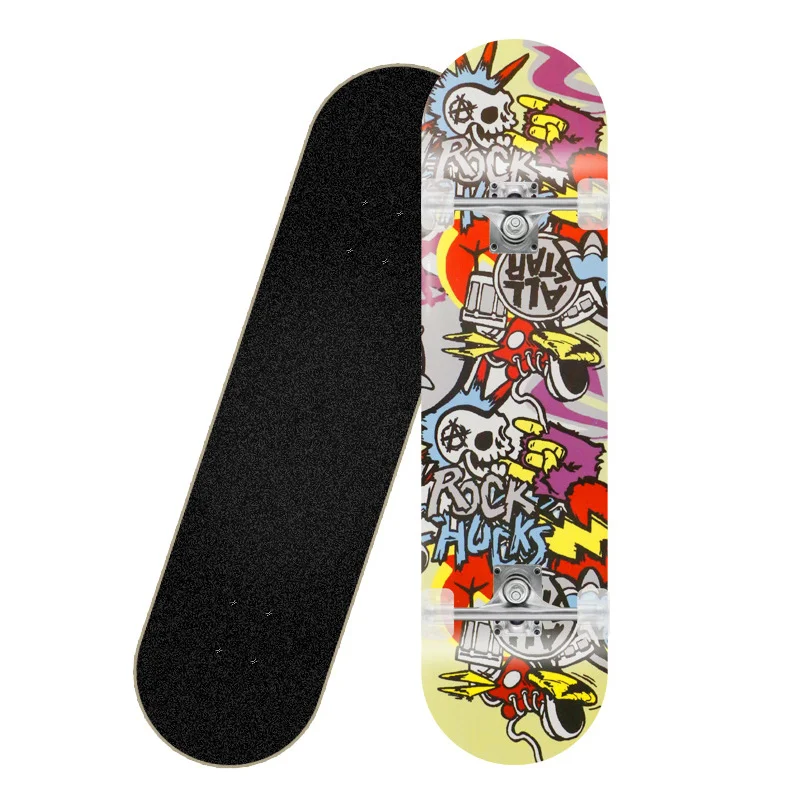 

Factory Wholesale Good Quality Maple Skateboard Deck Skateboard Skate Skateboard Long Board Aluminum Truck Custom Logo 70* 45mm