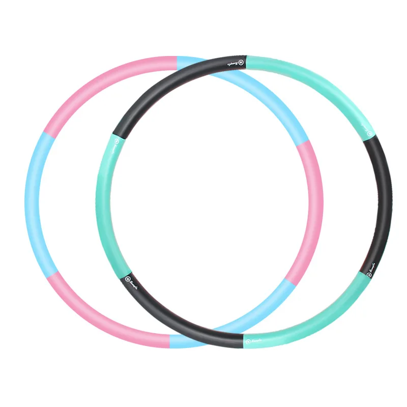 

2021 hot sale adjustable weighted Hoola hoops body building hula ring foam Workout Hula hoops, Pink green gray