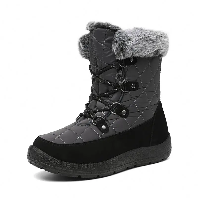 

New products wholesale fashion ladies sheepskin shoes men winter snow boots lamb wool fur boots with two bows, Optional