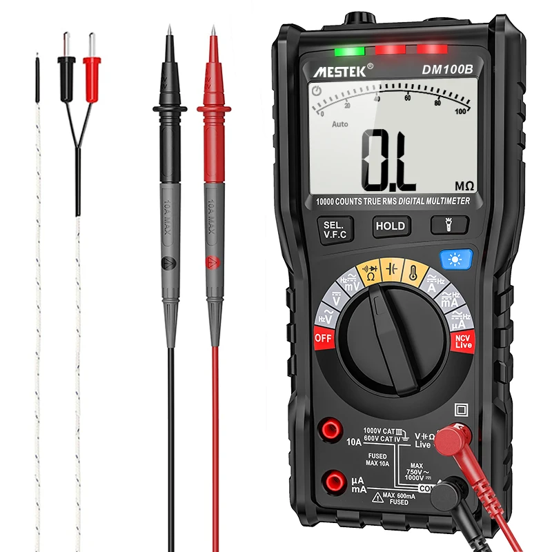 MESTEK 1000V 10A auto range smart range professional multimeter voltage tester resistance capacitance diode test