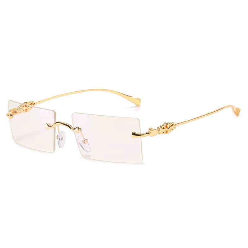 

Pink Transparent Lentes De Sol Rimeless Vendor Rectangle Women Trend Summer Shades Womens Sunglasses