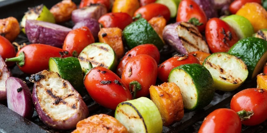 Spicy grilled zucchini slices with smoky paprika