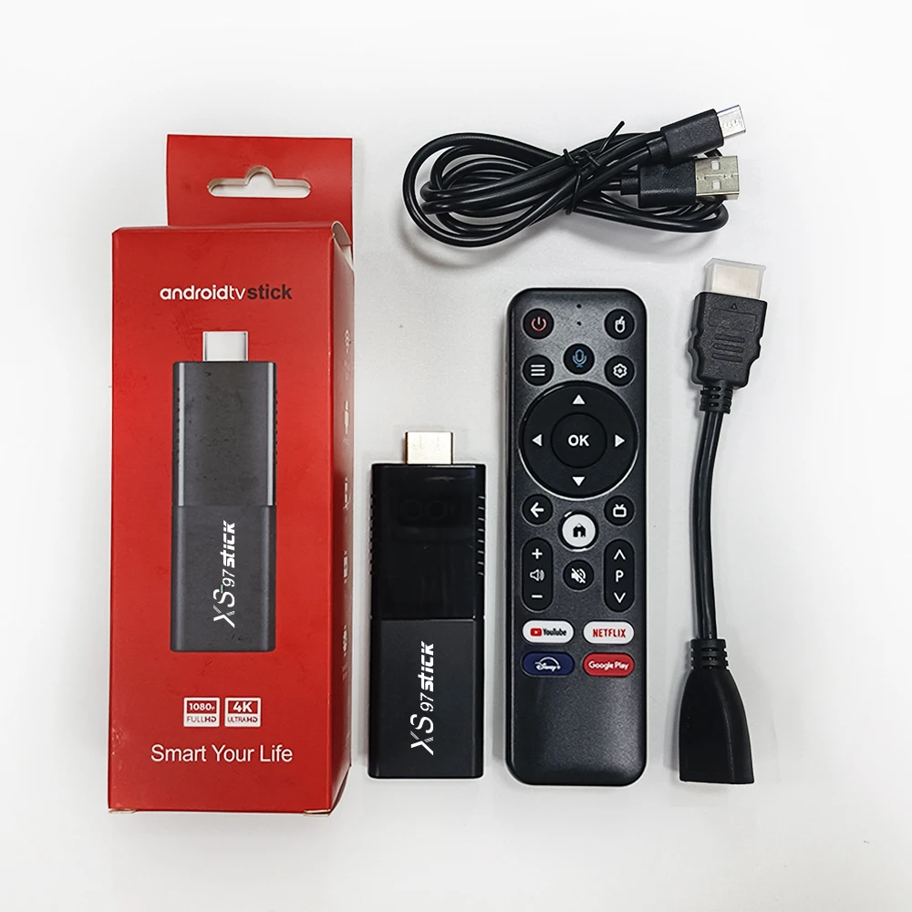 

OEM/ODM Factory price H.265 HEVC tv dongle 10bit HDR 4k smart android iptv stick Allwinner H313 tv stick with remote control