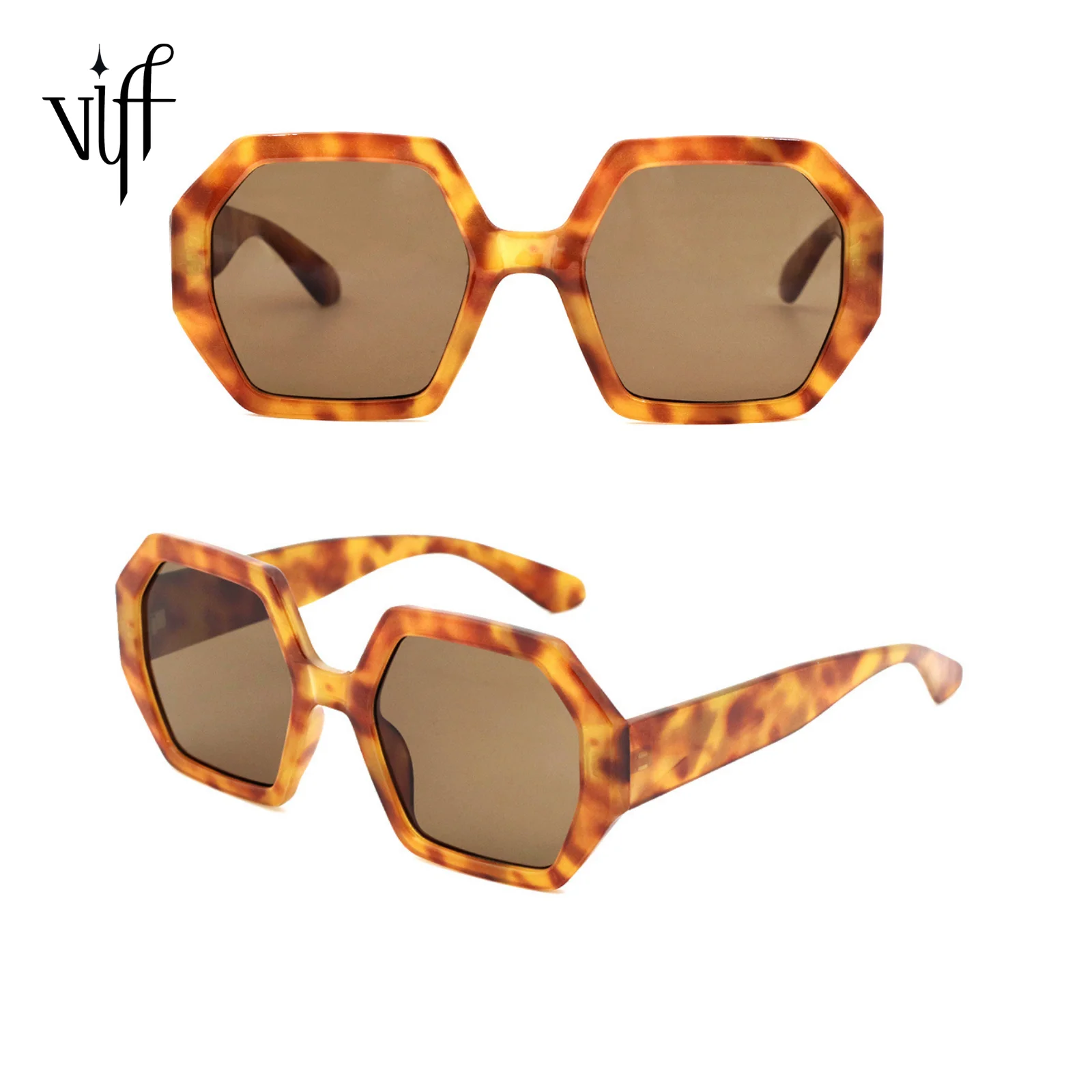 

VIFF HP20882 Hexagon Tortoiseshell Frame Custom Eyewear Designer Sun Glasses Manufacturer Retro Unisex Sunglasses 2021