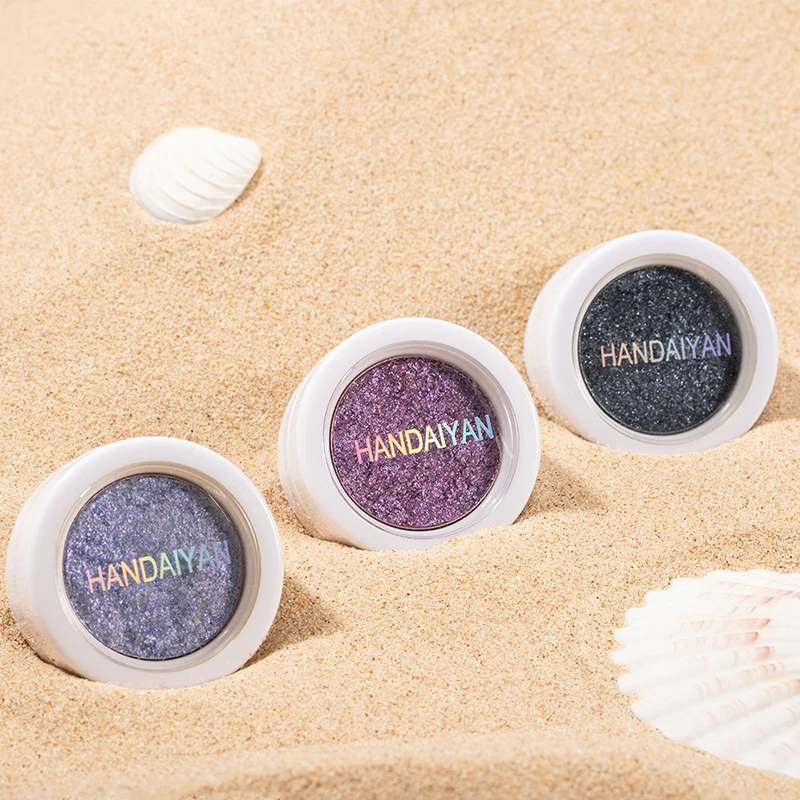 

Wholesale 12 Colors Makeup Wet Single Glitter Eye Shadow Box Custom Logo