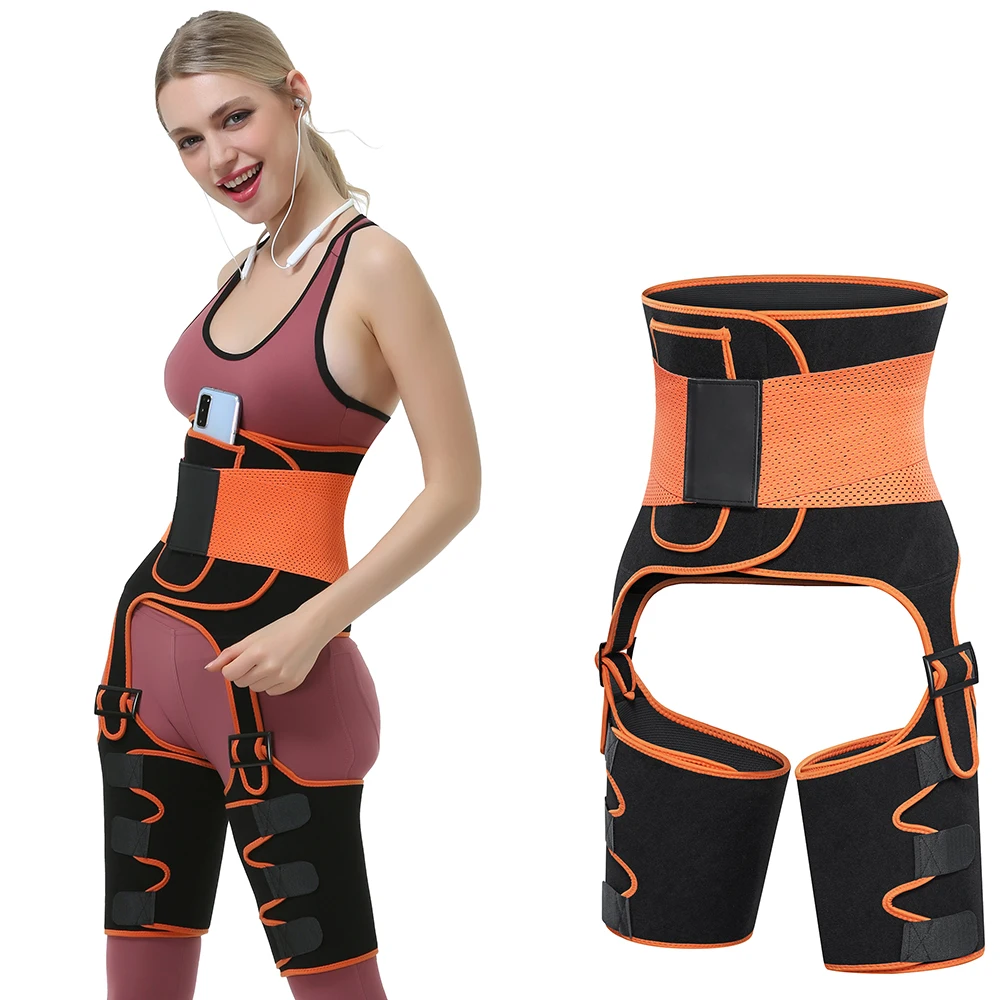 

Tummy Control Body Shaper Women 3 in 1 Slimming Butt Lifter Neoprene Corset Waist And Thigh Trainer, Black / orange / purple trimmer belt
