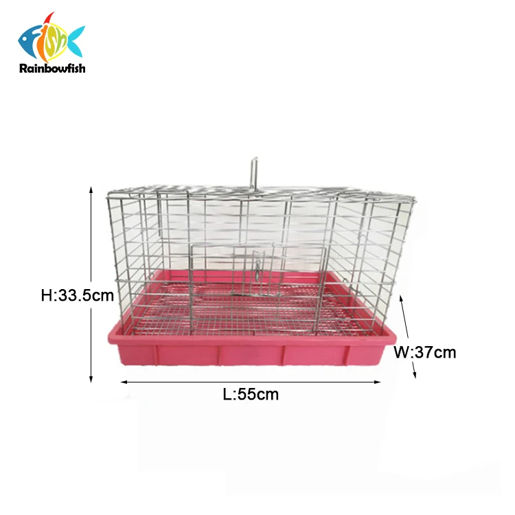 

china foshan guangzhou cheap price galvanized welded rabbit cages wire mesh with plastic tray and hook hang