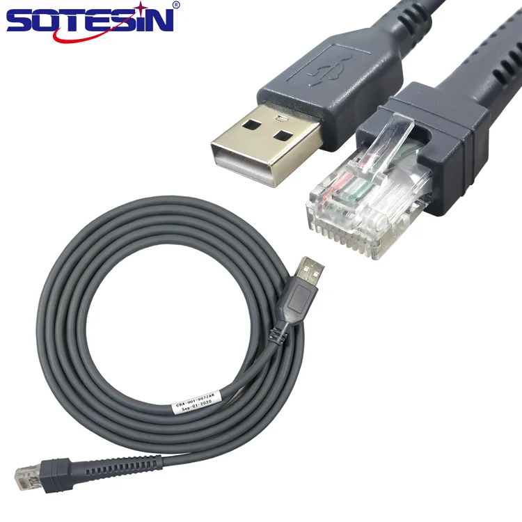 

Manufacturer Sotesin 2208U1.8L USB 1.8M Straight for Motolora Symbol LS2208 DS3578 CBA-U01-S06ZAR Barcode Scanner Data Cable, Gray