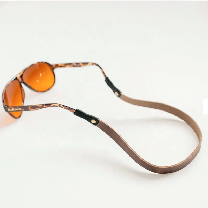 

Factory Custom Genuine Leather Sunglasses Strap Classic Eyewear Chain Straps