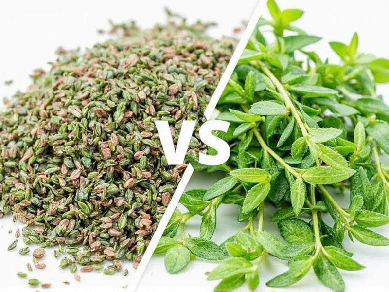 Dry Thyme to Fresh Thyme Conversion: Exact Ratio Guide