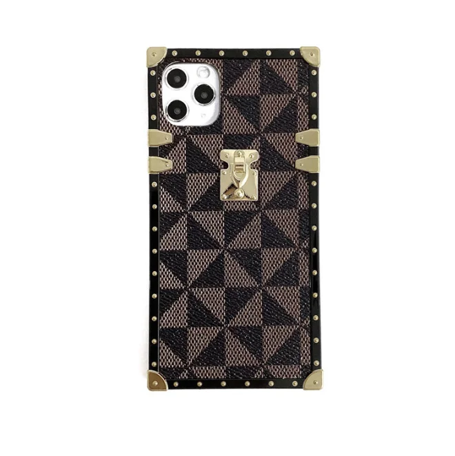 

Hot sale Luxury Leather Square Phone Case Women Cases for Iphone 11,11pro,11pro max, xr xs iPhone 13, Red,pink,blue